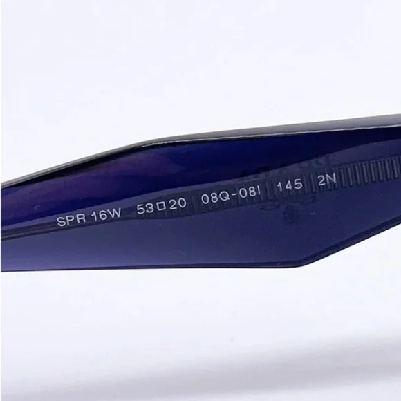 NEW PRADA PR16WS 08Q08I WOMEN’S SUNGLASSES PRADA SPR 16W BLUE EYEWEAR PR 16WS - Picture 9 of 12